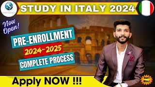 How to do Pre enrollment for Italy  Pre enrolment 20242025  Universitaly Portal Italy Full Guide [upl. by Barbe]