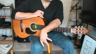 Cours  tuto  LES CORONS  Pierre Bachelet  partition en tab guitare [upl. by Anaej447]