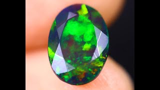 2 cts  Faceted Black Opal [upl. by Palumbo]