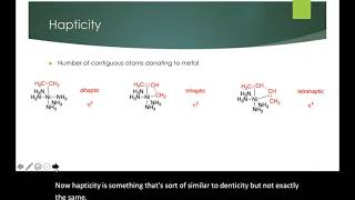 Denticity amp Hapticity [upl. by Bonis]