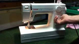 Janome HD1000 Heavy Duty Sewing Machine  Serging [upl. by Winterbottom]