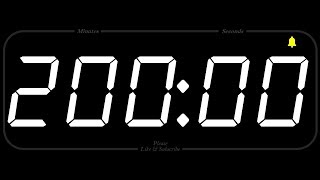 200 MINUTE  TIMER amp ALARM  1080p  COUNTDOWN [upl. by Keithley318]