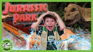 Jurassic Park TRex amp Giant Life Size Dinosaurs at Universal Studios  TRex Ranch Dinosaur Videos [upl. by Eciralc538]