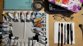 Setting Up My Meeden Covered Ceramic Palette with MaimeriBlu Watercolors [upl. by Eikciv785]