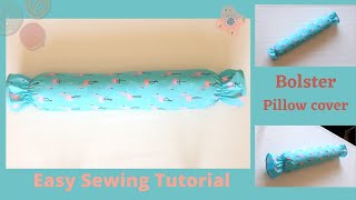 How to sew Bolster Pillow coverDIY Bolster Pillow cover [upl. by Nurse]