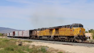 Awesome UP Trains In Palmdale CA  Ft UP 6706 amp UP 1983 [upl. by Peirsen135]