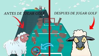 batalla epica contra ovejas y una carrera igual de epica contra una mas  GOLF [upl. by Rebecka]