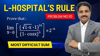 L HOSPITALS RULE LECTURE 8 SOLVED PROBLEM 10  DIFFERENTIAL CALCULUS TIKLESACADEMY [upl. by Sedberry406]