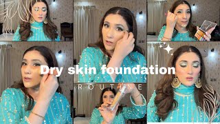 How to avoid cakey foundation on dry skin  smooth and flawless affordable foundation  Demoreview [upl. by Gordan]