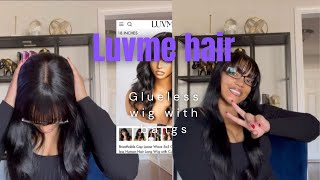 Luvme hair review Loose wave with bangs Glueless LuvmeHairOfficial [upl. by Gillead]