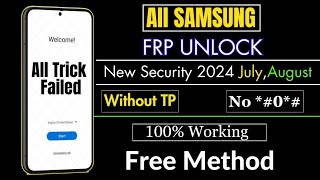 Samsung Frp Bypass 2024Android 1314 New Security 2024 JulyAugust100 Working Solution [upl. by Gibbon]