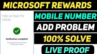 Microsoft Rewards Mobile Number Add Problem Solve Live Withdrawal Proof 🔥 Microsoft Rewards Problem [upl. by Ronoc]