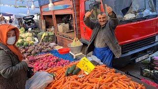 ISTANBUL KADIKOY BAZAAR  MARKET CHEAP FRUIT AND VEGETABLES FAKE CHEAP CLOTHES ISTANBUL SHOPPING [upl. by Ydnec]