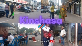 Marcher dans les rues du centre ville de Kinshasa 🇨🇩 dans commune de La Gombe [upl. by Nylra633]