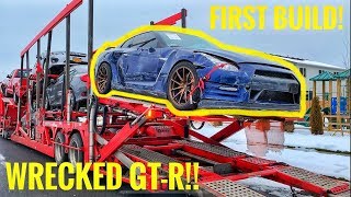 Rebuilding A Wrecked 2015 Nissan GTR Part 1 [upl. by Rolf]