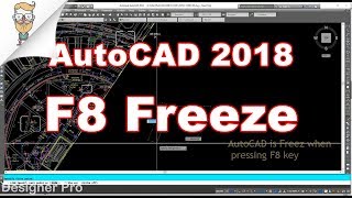 How to Resolved Press F8 Freeze in Autocad 2018 20172016 [upl. by Selmner687]