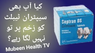 how to use septran tablet apply for skin infectionhow to use tablet Spartan ds for pimpalsseptran [upl. by Notsirhc]