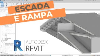 Escada e Rampa no REVIT  Como fazer escada no REVIT [upl. by Cioban]