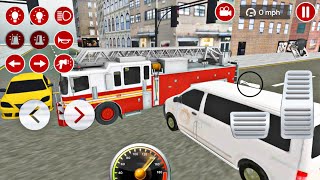 Real Fire Truck Driving Simulator  Tampa Fire Department Truck  Police Truck  Android Gameplay [upl. by Zita]