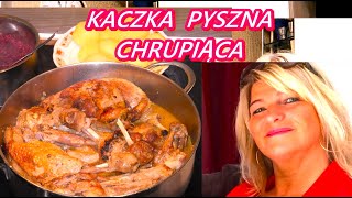 KACZKA PIECZONA UDKA Z KACZKI PRZEPIS z JABŁKAMI Z PATELNI SMAŻONA W SOSIE PALCE LIZAĆ PYCHANr585🧡😋 [upl. by Des]