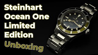 Steinhart Ocean One Vintage Green Macau Limited Edition Unboxing amp First impression [upl. by Atirb142]