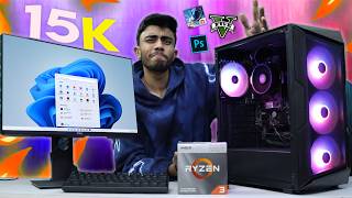 15000 Rs Super AMD PC Build⚡Best for Gaming amp Editing 🪛Live Test Perfect for Students [upl. by Bergerac]