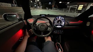 Mini Cooper SE 2024 Night Test Drive POV [upl. by Etiuqram]