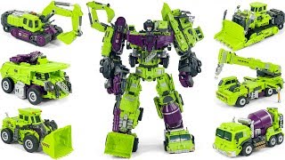 Transformers Jinbao KO Oversized Gravity Builder Devastator Combine Construction Toys [upl. by Glory435]