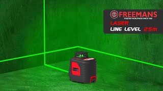 FREEMANS Green Beam Self Levelling 25m Cross Line Laser Level [upl. by Ecniv864]