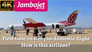 NEW airlines  Jambojet  DHC8402Q Dash 8  Nairobi to Kisumu [upl. by Koslo532]