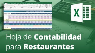 Hoja de CONTABILIDAD PARA RESTAURANTES 📒 Cómo llevar la contabilidad de un Restaurante en Excel [upl. by Ellehcear]