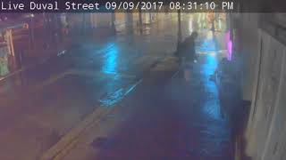 CAUGHT ON LIVE WEBCAM KEY WEST Duval Street 090917 [upl. by Ellenwahs]