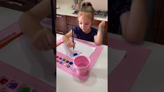 Non Toxic Silicone Painting Mat Silicone Craft Mat with Cup and Lid  Clay Play Mat [upl. by Nesiaj]