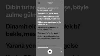 Kayra  Mesela Yani sözleri Spotify [upl. by Downing]