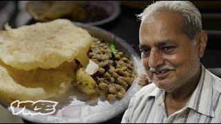 The Chole Bhature King of New Delhi  Street Food Icons [upl. by Norvall93]