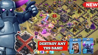 Best TH8 Attack Strategy To Destroy All TH9 Bases  Best TH8 Attack Strategy For WarCwl [upl. by Cockburn]