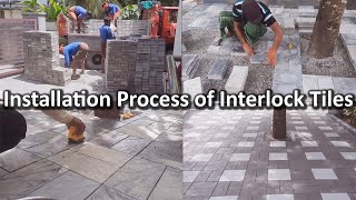 How to Lay Interlocking Pavers  Interlock Tiles Paving Full Process  Paver Block Installation [upl. by Utta]