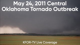 May 24 2011 Central Oklahoma Tornado Outbreak KFORTV Live Coverage [upl. by Bolme]