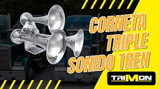 CORNETA DE AIRE TRIPLE SONIDO TREN [upl. by Ruhnke]