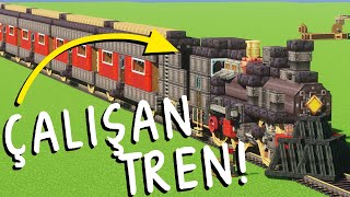 Minecraftta Create ile Çalışan TREN Yapmak 29 Ekim Özel [upl. by Yeclehc]