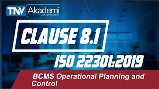 BCMS Operational Planning and Control Clause 81 of ISO 223012019  Training on ISO 22301 [upl. by Atalayah367]