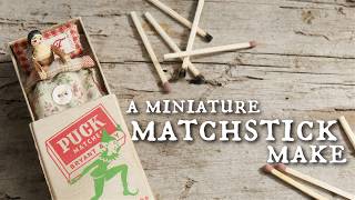 We Make A Miniature Matchstick Doll For A Matchbox Bed Craft  Recycle [upl. by Aeret333]