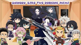 Hashiras React to Shinobu Zero Two Dodging Meme Demon Slayer [upl. by Ng546]