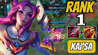 WILD RIFT ADC  RANK 1 KAISA INSANE GAMEPLAY [upl. by Anetsirk]