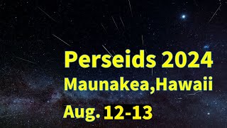 Perseids 2024 LIVE Aug 1213 from the Subaru Telescope on MaunaKea Hawaii ペルセウス座流星群ライブ 国立天文台すばる望遠鏡 [upl. by Olson371]