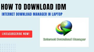 How to downloadampInstall IDM Internet Download Manager in Laptop [upl. by Klayman417]