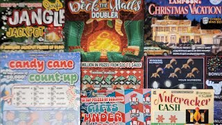 NEW OCTOBER 2024 PA LOTTERY CHRISTMAS SCRATCH OFF TICKETS 330 JINGLE HALLS VACATION CANDY GIFT NUTS [upl. by Homere]