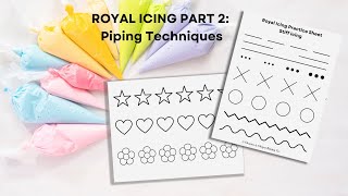 Royal Icing Part 2 Piping techniques using different consistency icings for edible decorations [upl. by Vladimar]