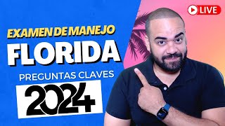 COMO APROBAR EL EXAMEN TEORICO DE MANEJO DE FLORIDA 2024 I PREGUNTAS CLAVES 1 [upl. by Aremat847]