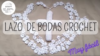 Lazo de bodas crochet MUY FÁCIL [upl. by Rot]